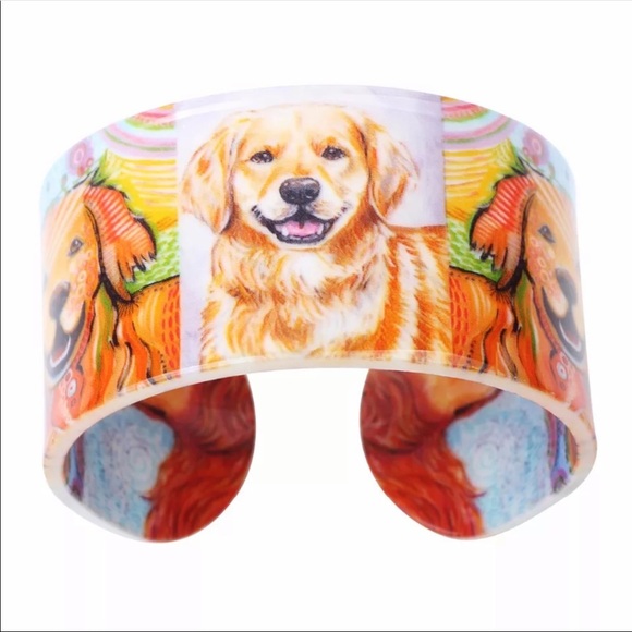 NWT Golden Retriever Dog Bracelet Cuff - Picture 6 of 9